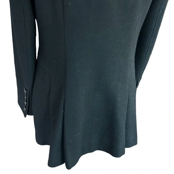 Guess Pea Coat Black Pleated Large Collar Size Large - Picture 5 of 8